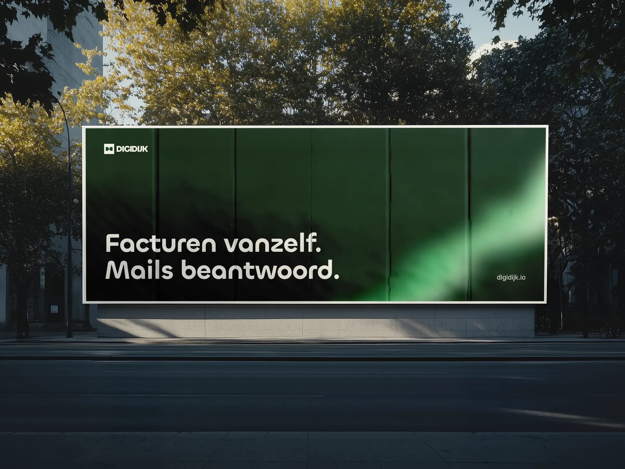 Het merk van DIGIDIJK op een billboard